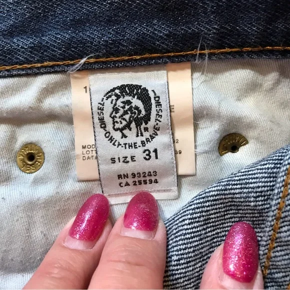 Diesel Industry blue cotton button fly jeans 31 x 28 - Picture 6 of 8